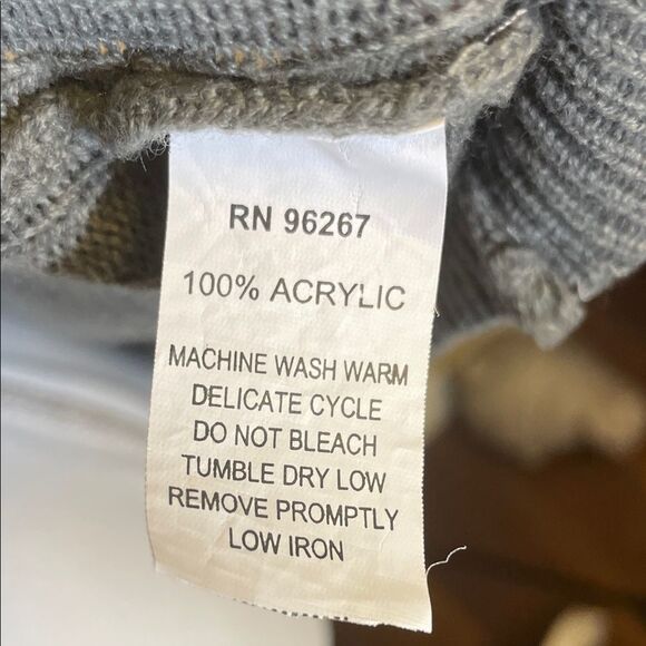 Dark academia Gray Ribbed Cardigan Vest - Picture 3 of 4